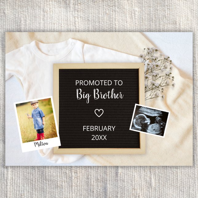 Främjad till storebror andra Baby-Graviden Meddelande (second baby pregnancy announcement promoted to big brother)