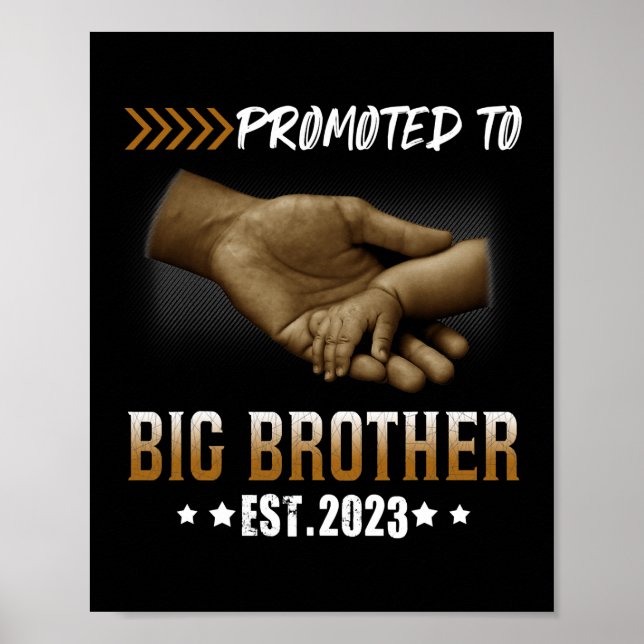 Främjad till storebror Est 2023 Gravid Poster (Framsidan)