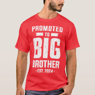 Främjad till storebror est 2024 för nyfödd bebis s t shirt