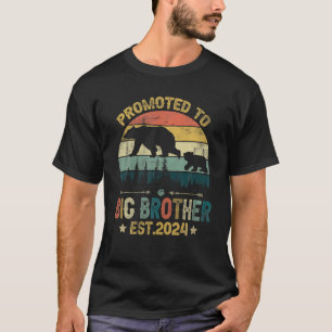 Främjad till storebror Est 2024 Gravid T Shirt