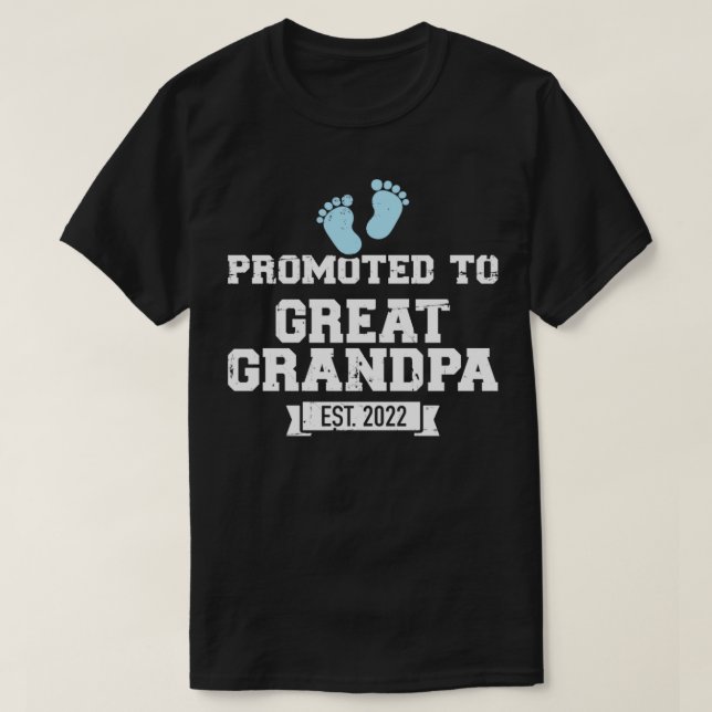 Främjad till underbar farfar 2022 t shirt (Design framsida)