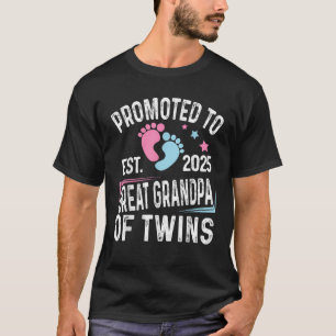 Främjad till Underbar farfar av Twillingar Est 202 T Shirt