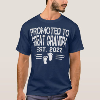 Främjad till Underbar farfar Est 2022 Cute New T Shirt