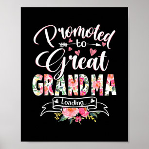 Främjad till Underbar Grandma Est 2022 Blommigt Fi Poster
