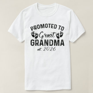 Främjad till Underbar Grandma Est 2026 T Shirt