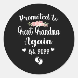 Främjad till Underbar mormor igen under 2022 Ny Un Runt Klistermärke