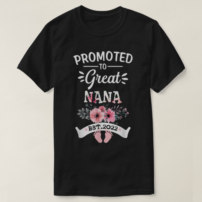 Främjad till Underbar Nana Est 2022 Costume Cute T Shirt (Design framsida)