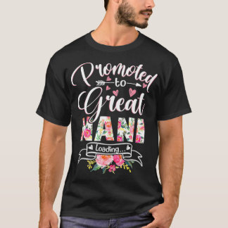 Främjad till Underbar Nani Est 2022 Blommigt Först T Shirt