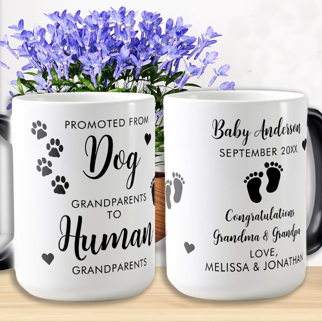 Främjade farföräldrar Anpassningsbar Hund Baby-med Magisk Mugg (Skapare uppladdad)