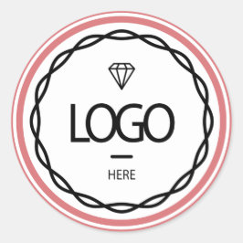 Främjande av Anpassningsbar Logotyp Ro Powder Ram  Runt Klistermärke