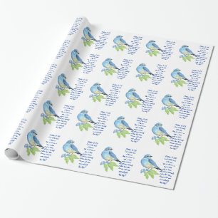 Främjande av bibelskript Matthew Bluebird Presentpapper