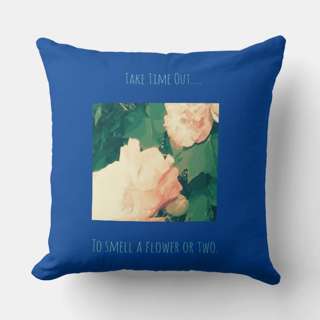 Främjande av blommigt kudde (Framsida)