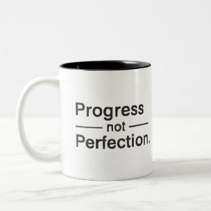 Främjande av "Framsteg över Perfection" Gift Mugg