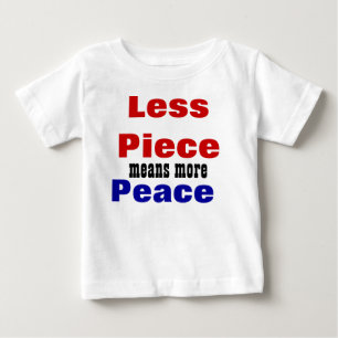 Främjande av fredsslagord i baby t-shirts