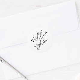 Främjande av hej granne Real Gods Runt Klistermärke