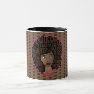 Främjande av kvinnor Polka Dot Brun Mugg