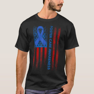 Främjande av medvetenhet om USA flagga Roligt ado T Shirt