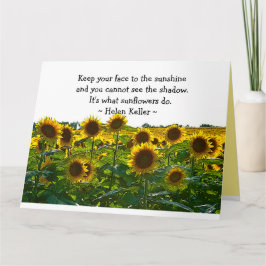 Främjande av solrosblommor Fält Kort