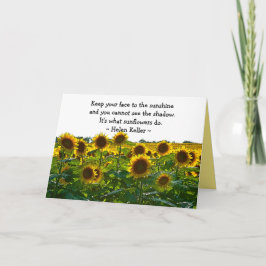 Främjande av solrosblommor Fält Kort