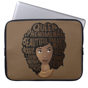 Främjande av svarta kvinnor, Brown Laptop Fodral