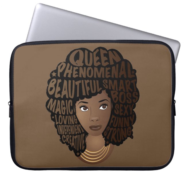 Främjande av svarta kvinnor, Brown Laptop Fodral (Framsidan)