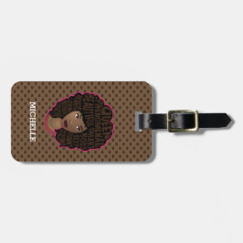 Främjande av svarta kvinnor, Brown Polka dots Bagagebricka