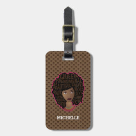 Främjande av svarta kvinnor, Brown Polka dots Bagagebricka