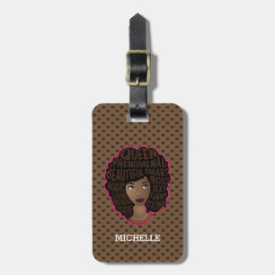 Främjande av svarta kvinnor, Brown Polka dots Bagagebricka