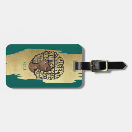 Främjande av svarta kvinnor, Naturhår, Guld Grönte Bagagebricka