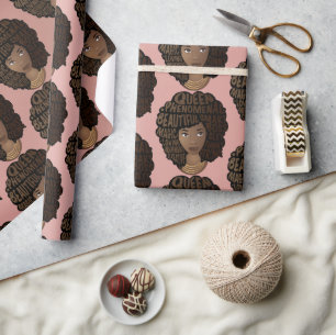 Främjande av svarta kvinnor, naturhår, Rosa Presentpapper