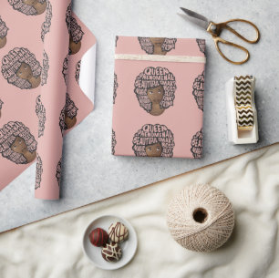 Främjande av svarta kvinnor, naturhår, Rosa Presentpapper