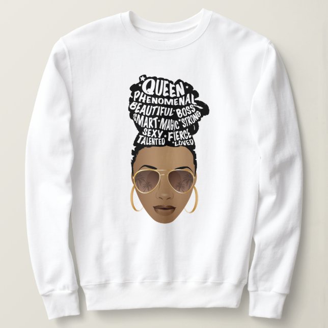 Främjande av svarta kvinnor, naturlig hårbun t shirt (Design framsida)