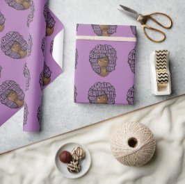 Främjande av svarta kvinnor, naturlig luft, Lila Presentpapper