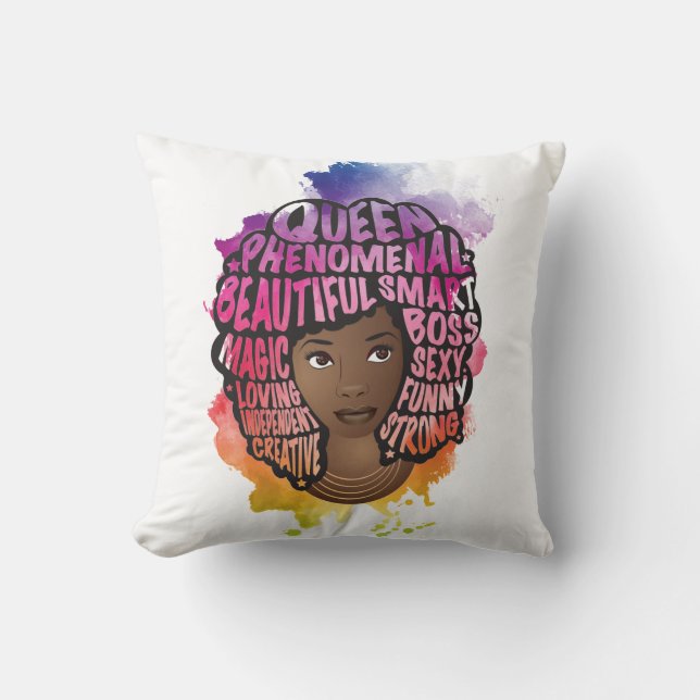 Främjande av svarta kvinnor, naturlig luft, vatten kudde (Framsida)