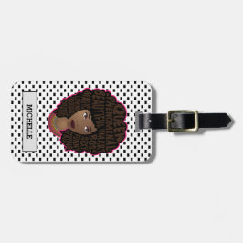 Främjande av svarta kvinnor, Svarta och vita Polka Bagagebricka