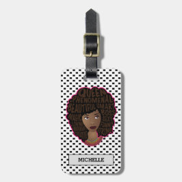 Främjande av svarta kvinnor, Svarta och vita Polka Bagagebricka