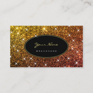Främjande av Trendiget Luminous Ro Golden Glitter Visitkort