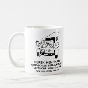 Främjande av vindrutersättning kaffemugg