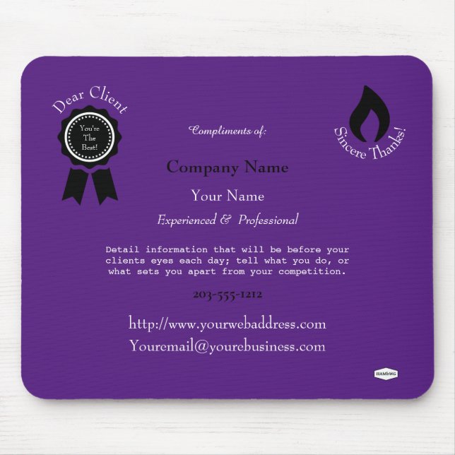 Främjande musknapp - HAMbyWG Musmatta (Framsidan)