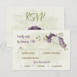 Framkalla vita blommor, grönaktigt bröllop OSA kort