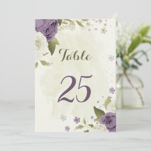 Framkalla vita blommor, grönt bordsnummer