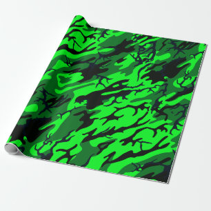 Främling gröna Camo Presentpapper