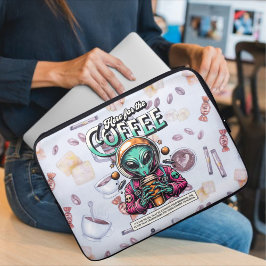 Främling här för kaffet laptop fodral