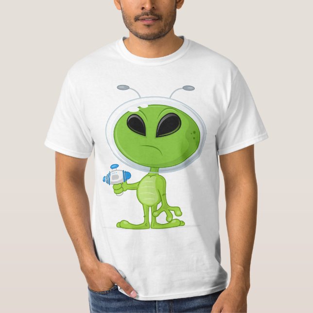 Främling med blasteren tee (Framsida)