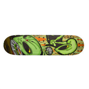 Främling- och flygSaucerUFO Mini Skateboard Bräda 18,5 Cm