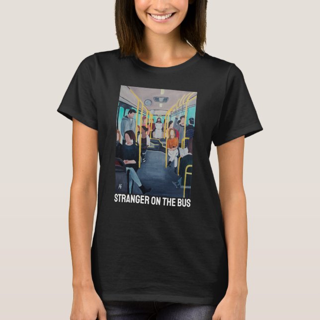 Främling på bussmålning av Alfred Fox T Shirt (Framsida)