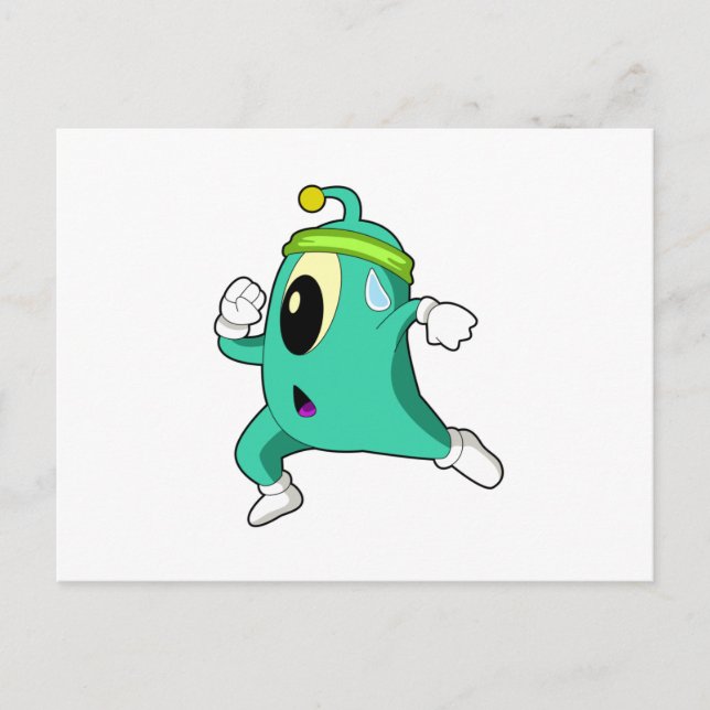 Främling som löpare vykort (Framsida)