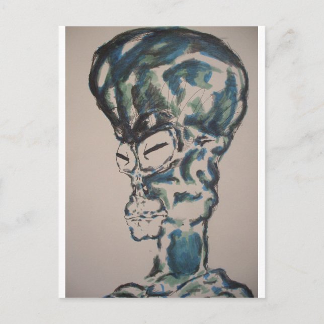 Främlingen mig förmiddag vykort (Framsida)