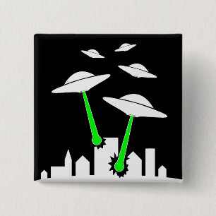Främmande attack för UFO Knapp