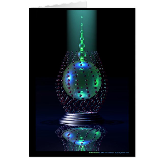 Främmande coctail hälsningskort (Framsidan)